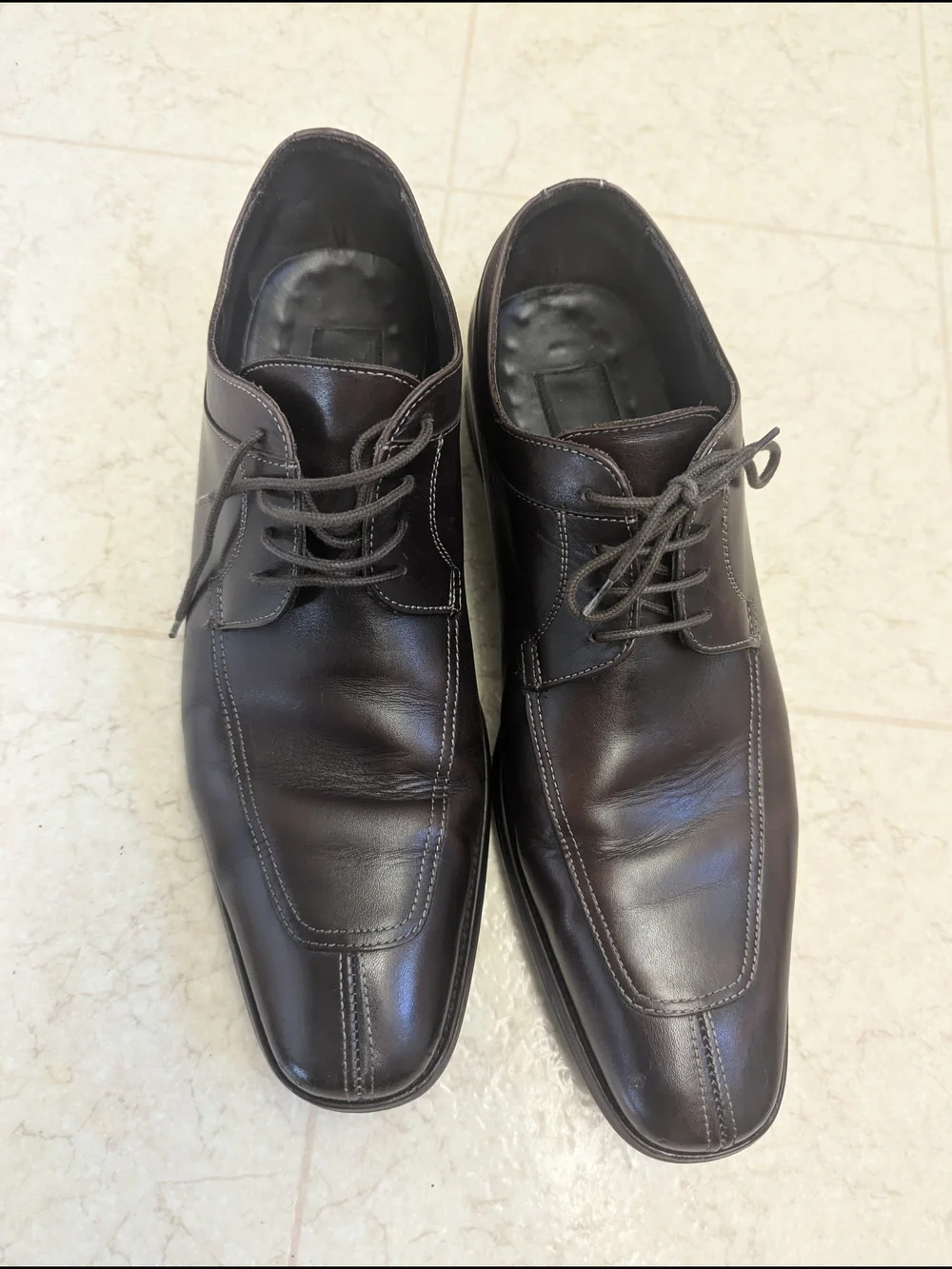 To Boot Men’s Dark Brown Leather Derby Oxfords 10